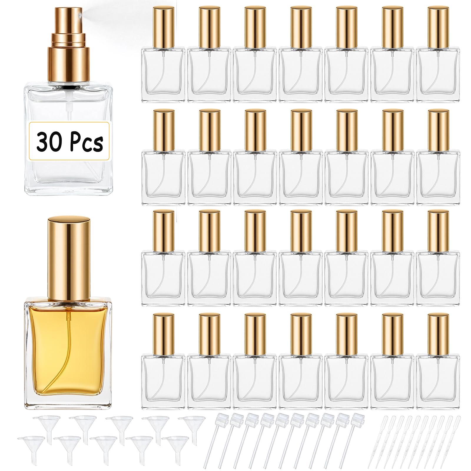 Perfume X - Frascos de perfume de vidro transparente